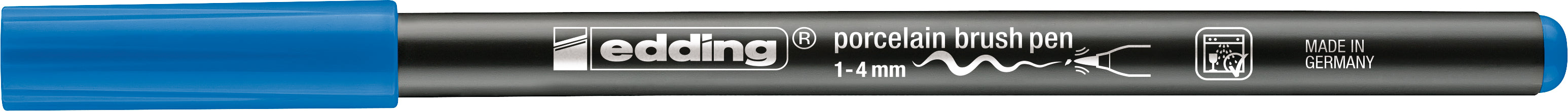 Edding 4200 Paint Marker – Pinselspitze 1–4 mm – Hellblau – für Porzellan, glasierte Keramik und ofenfestes Glas