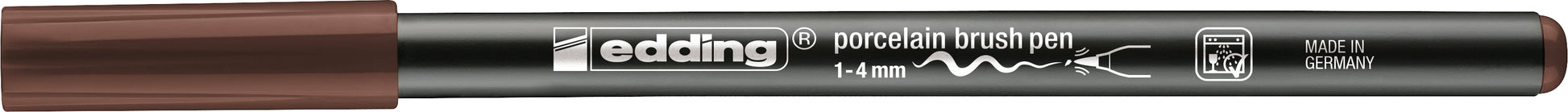 Edding 4200 Paint Marker – Pinselspitze 1–4 mm – Braun – für Porzellan, glasierte Keramik und ofenfestes Glas