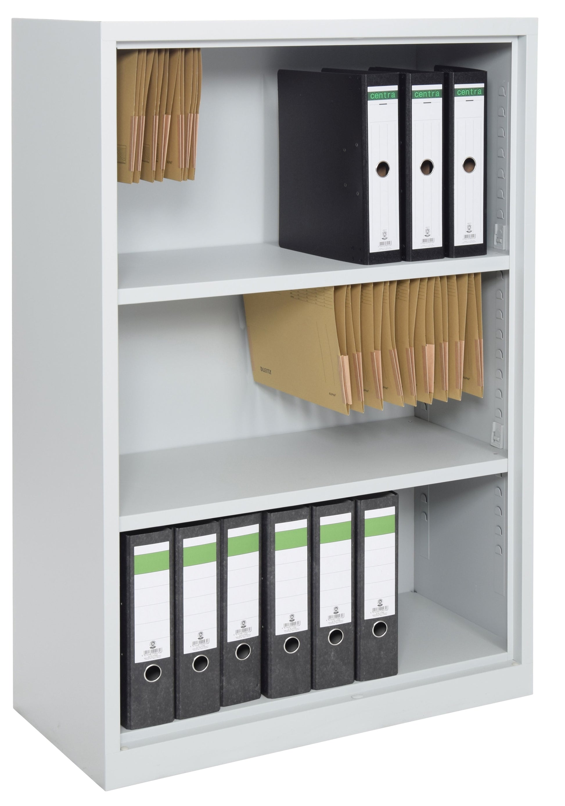 Edgy Lagerregal, 122 09 00 – 3 Böden – 82,0 × 121,0 × 39,0 cm – 50 kg/Boden – Grau – Stahl