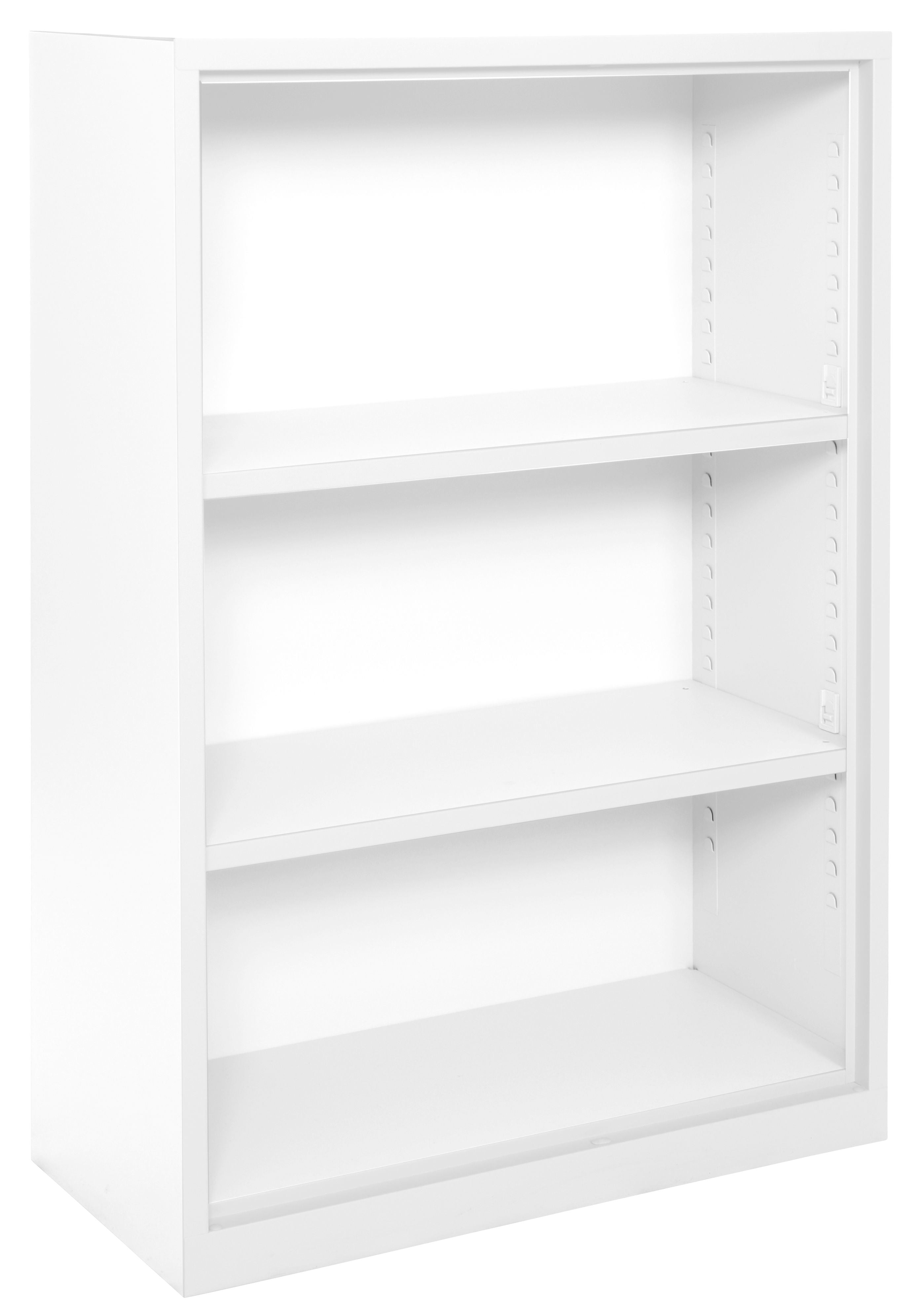 Edgy Büro-/Lagerregal, 2295/0/90 – verstellbar – 3 Böden – 85,0 × 120,0 × 39,0 cm – 50 kg/Boden – weiss