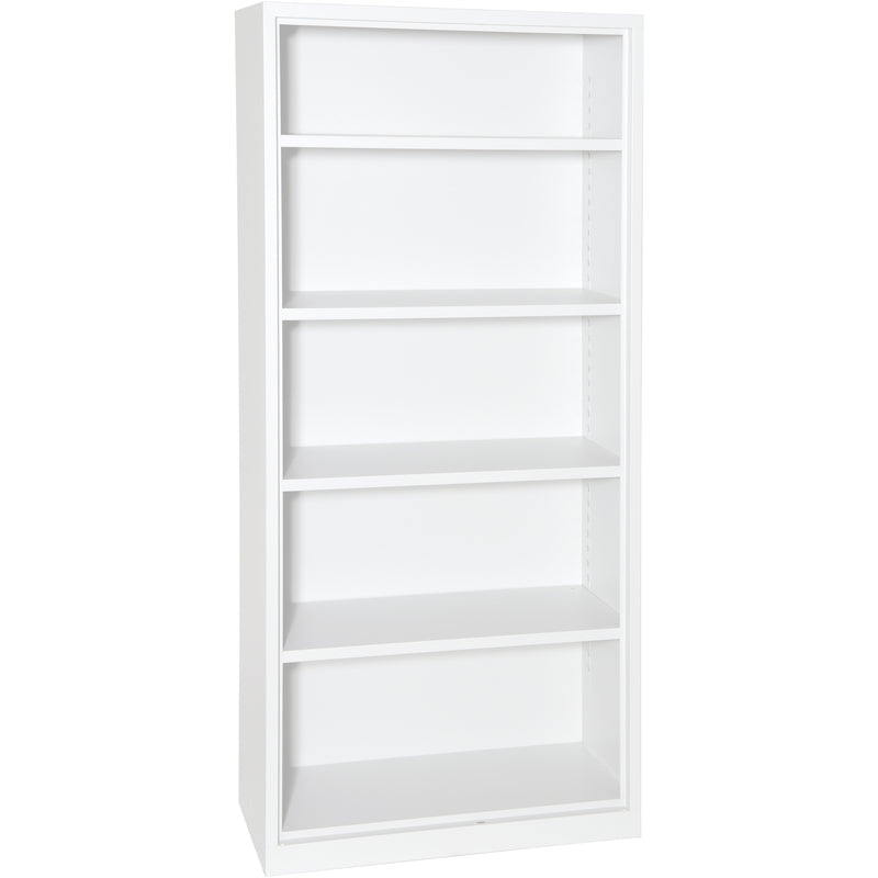 Edgy Büro-/Lagerregal 2297/0/93 – 5 Böden – 94,0 × 73,0 × 196,0 cm – 50 kg/Boden – Weiss – Stahl