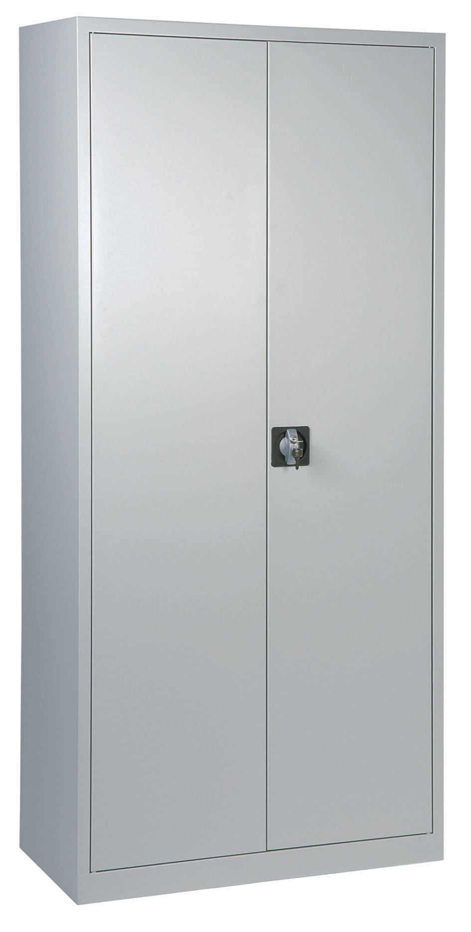 Edgy 2297 – Aktenschrank, 4 Tablare, abschliessbar, Stahl, 930 × 430 × 1'970 mm, lichtgrau