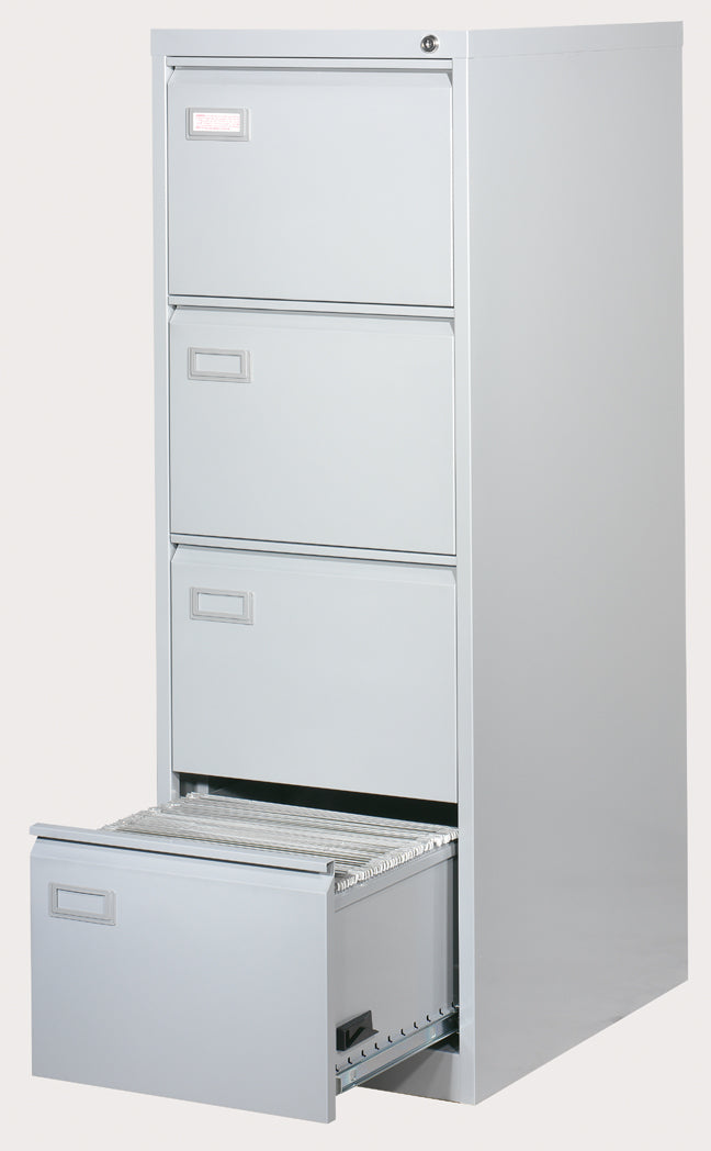 Edgy 3444/0101 – Aktenschrank, 4 Schubladen, abschliessbar, lichtgrau, Stahl