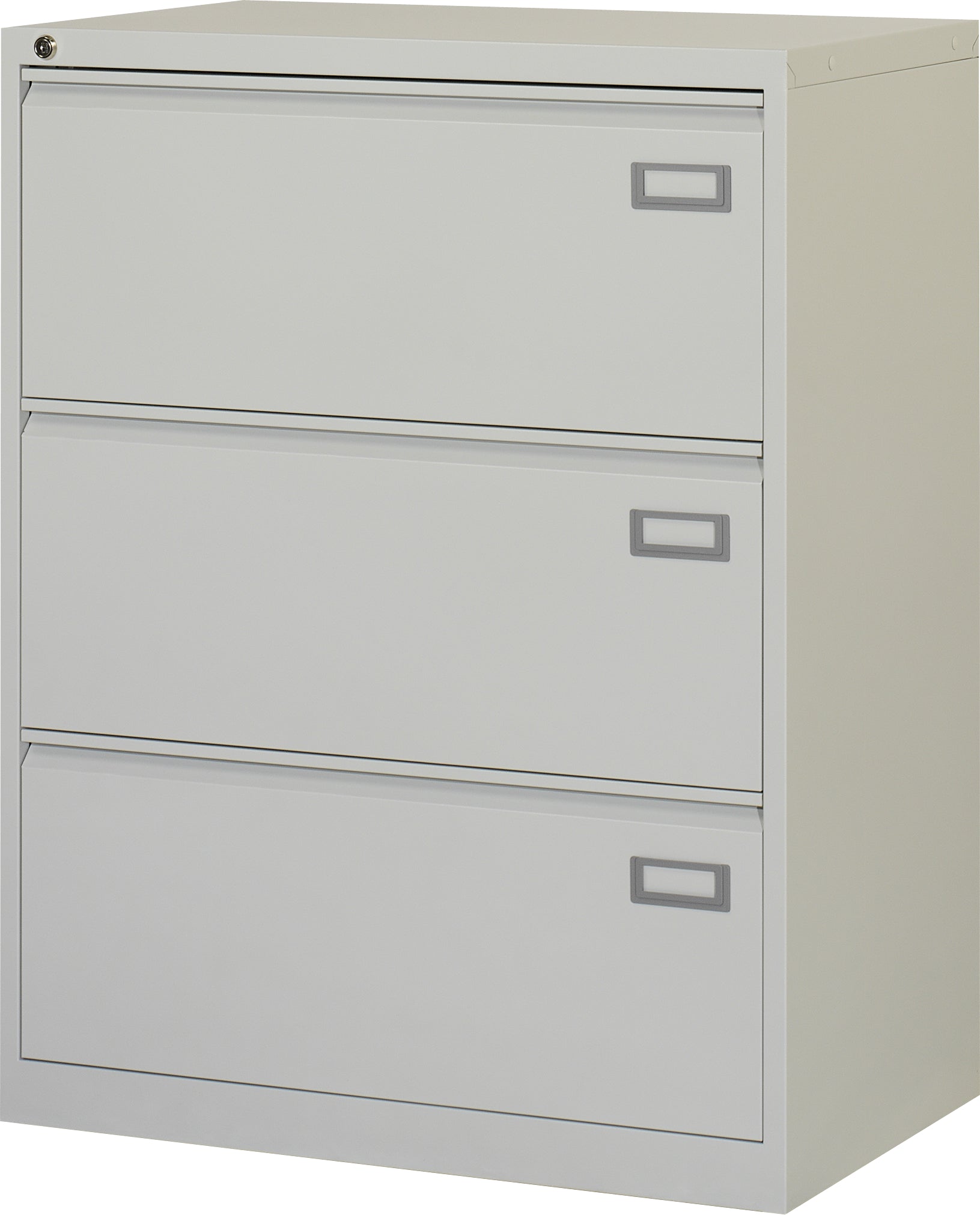 Edgy 3483/0101 – Hängeregistraturschrank, 3 Schubladen, abschliessbar, Stahl, 820 × 1'002 × 510 mm, lichtgrau