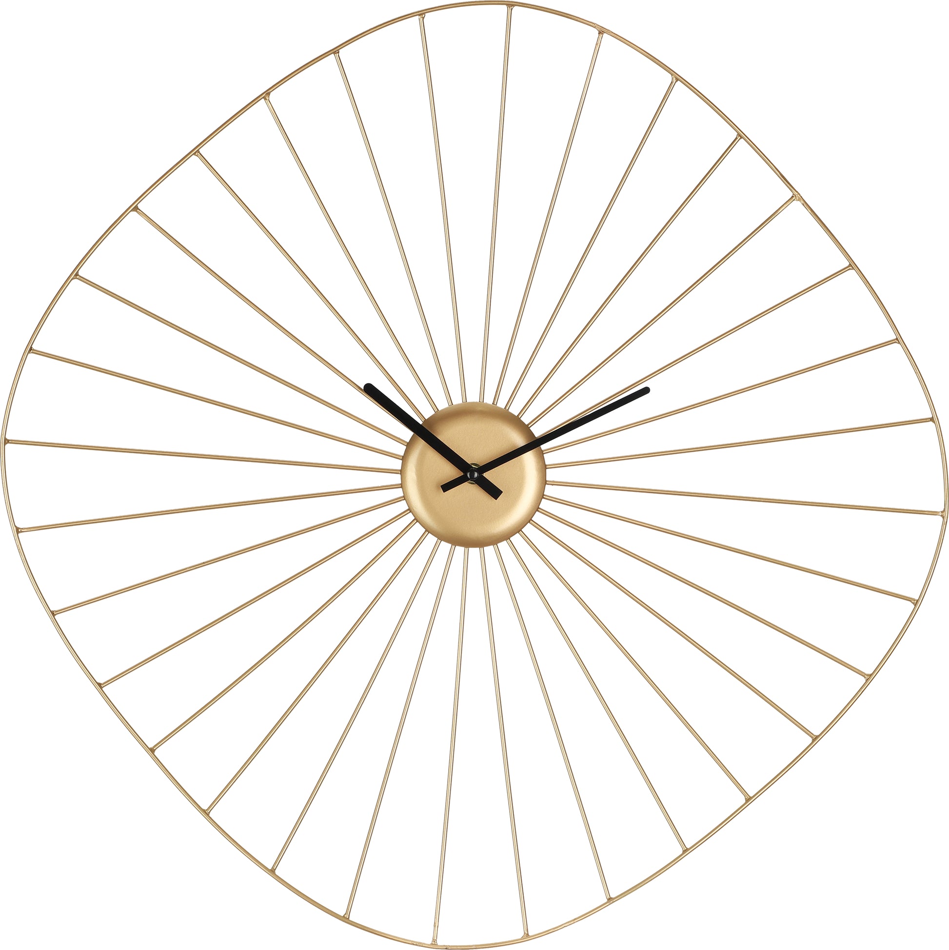 Eglo Matsumoto Wanduhr – Analog, 56,0 × 57,0 × 6,0 cm, gold/schwarz, Stahl