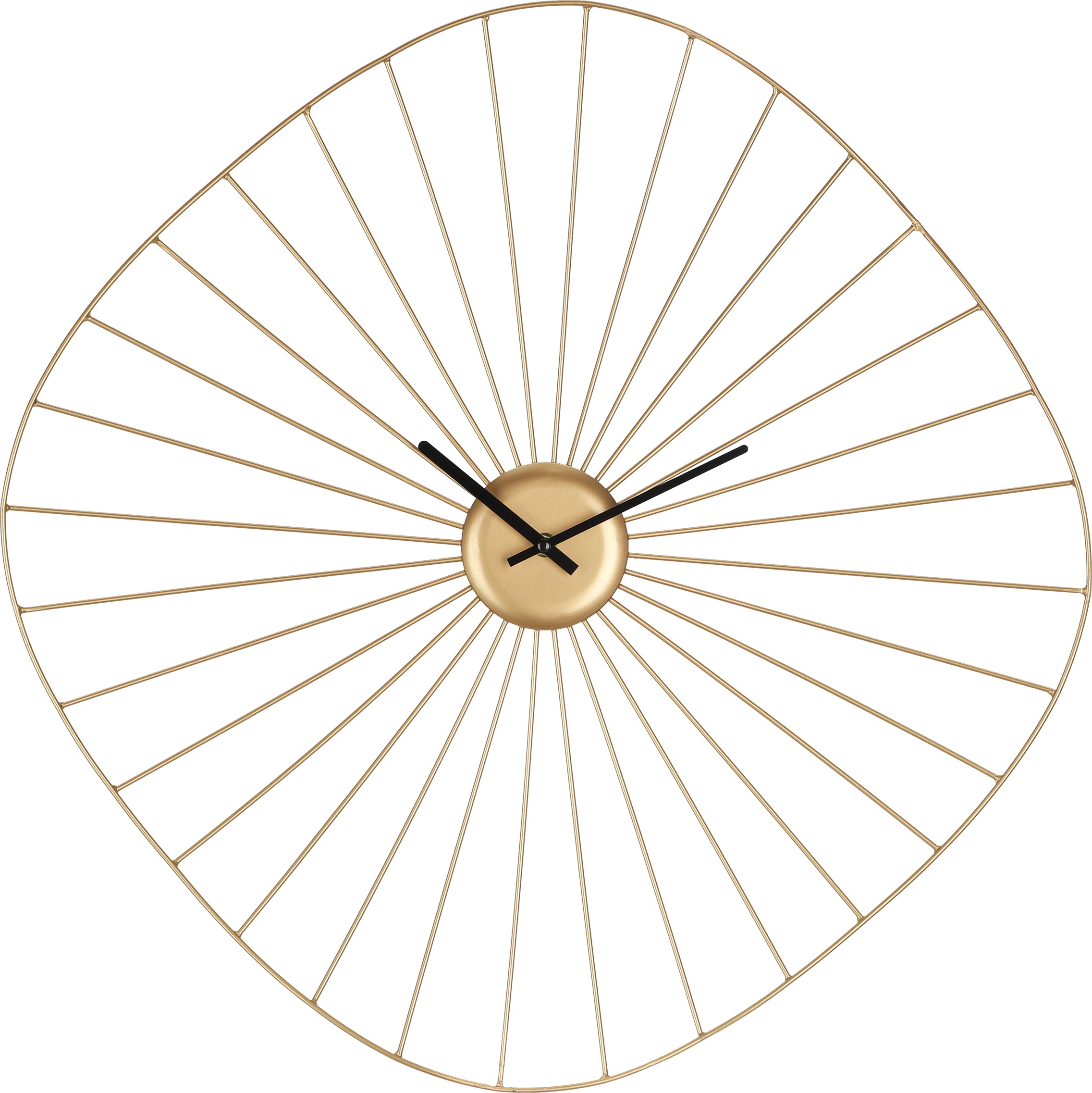 Eglo Matsumoto Wanduhr – Analog, 56,0 × 57,0 × 6,0 cm, gold/schwarz, Stahl