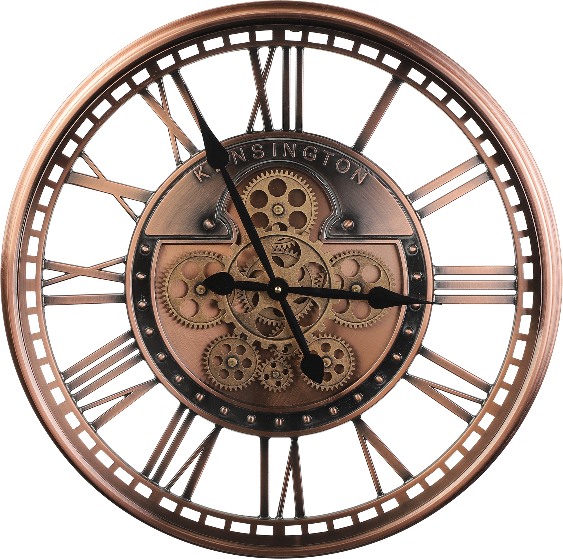 Eglo Kenema Wanduhr – Analog, Ø 58,5 cm, Kupfer, Metall
