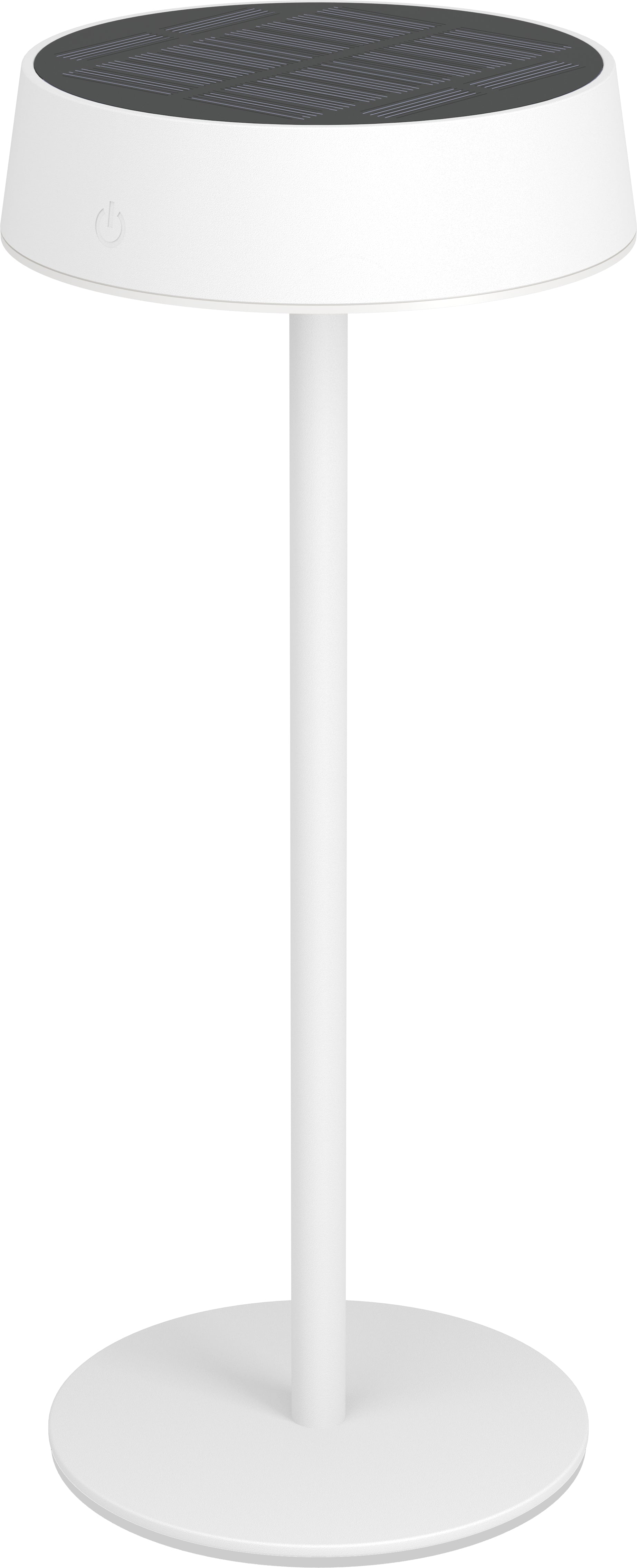 EGLO Tischleuchte Aussen – 6 cm – IP44 – Akku & Solar – Touch, USB-C, 1 800 mAh, bis zu 27 h – Weiss