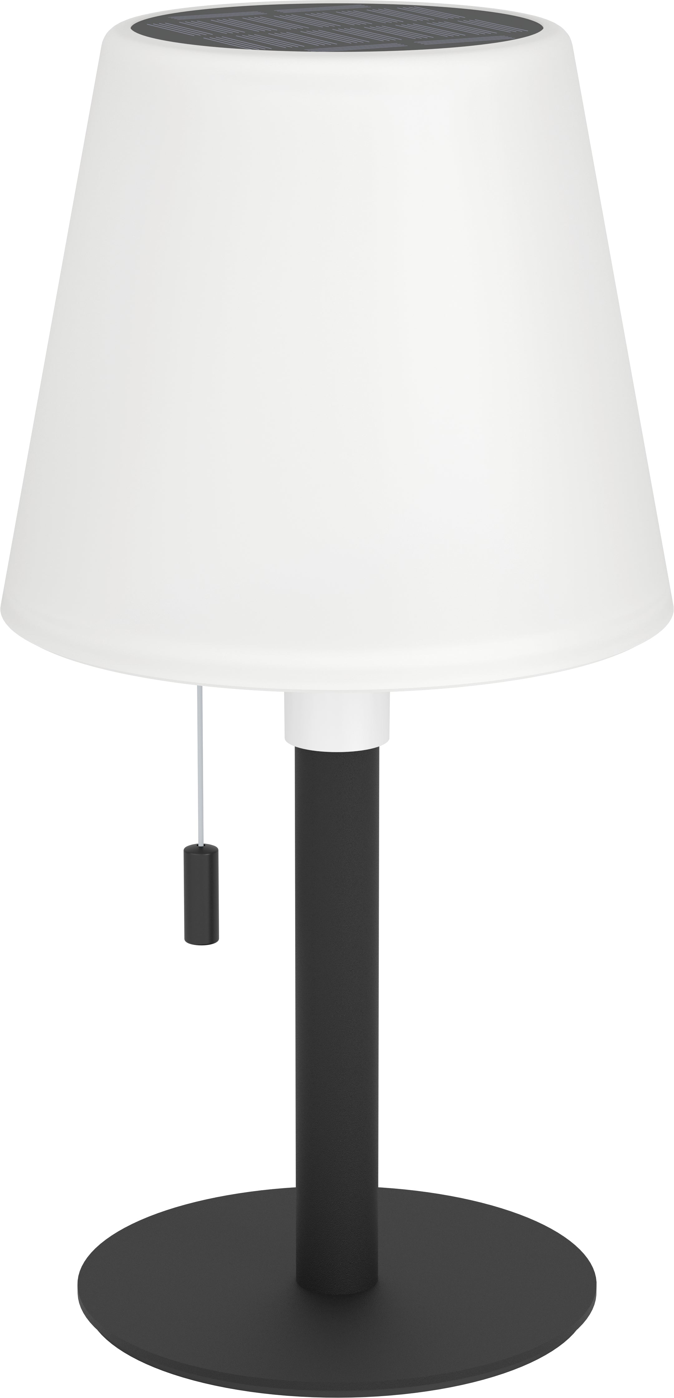 Eglo Solar-Tischleuchte Montapalma 75889 – 18 cm – RGBW – IP54 – Akku & Solar – USB-C, Zugschalter – Schwarz