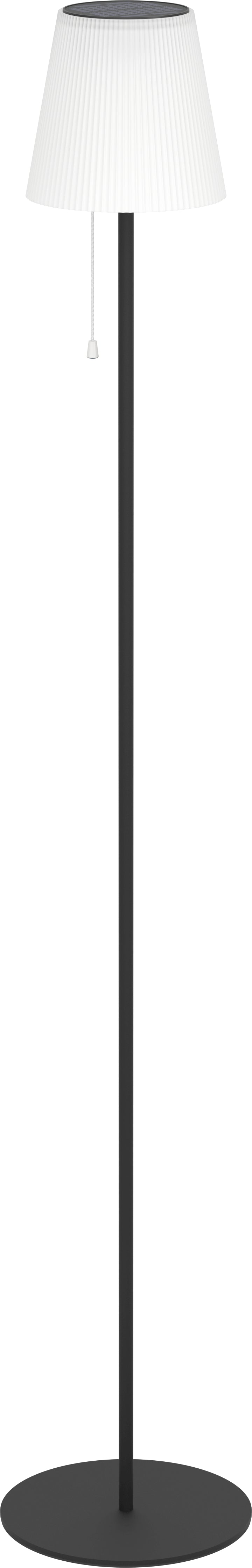 Eglo Aussen-Stehleuchte Scordiano-L 901899 – 23 cm – IP44 – Akku & Solar – USB-C – Schwarz – Aluminium