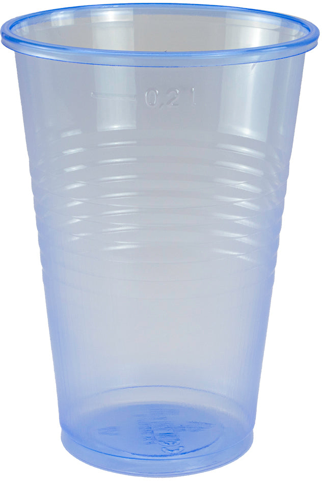 Ejs Trinkbecher, Kunststoff – 2 dl – Blau Transparent – 100 Stk.
