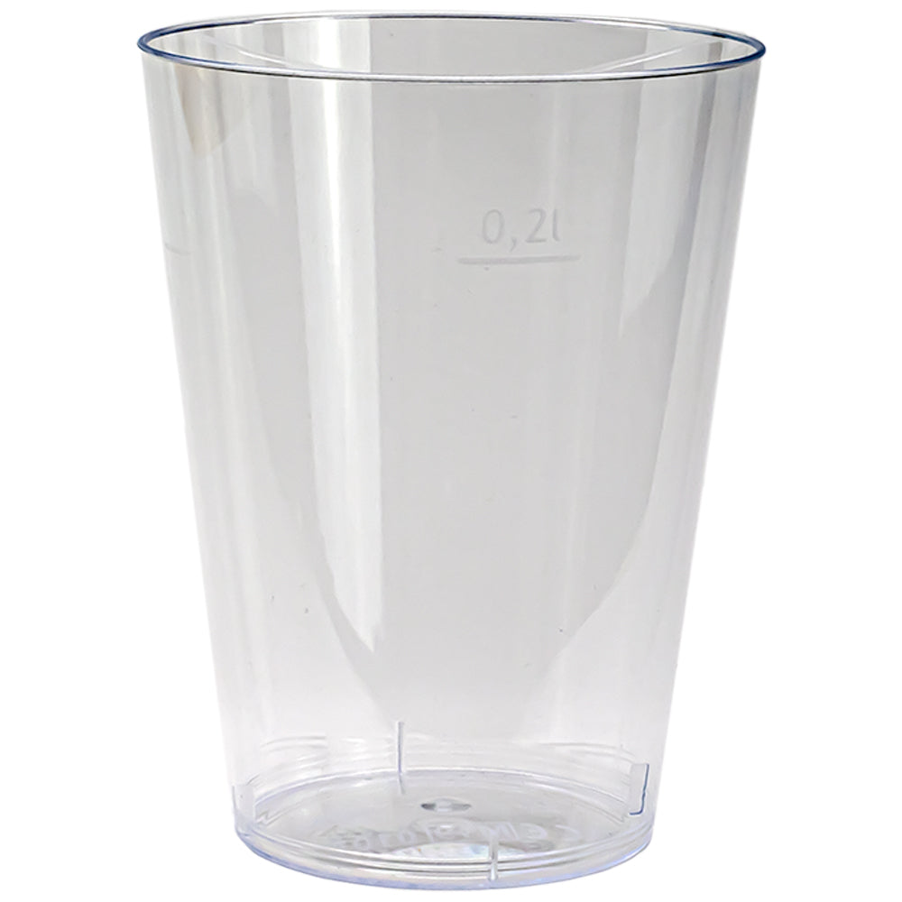Ejs Trinkbecher, Kunststoff – 2 dl, Transparent – 50 Stk.