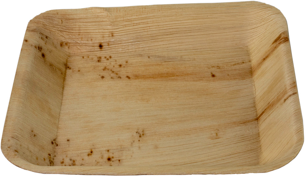 EJS Teller Palmblatt, quadratisch – 18,5 × 18,5 cm – 25 Stk.