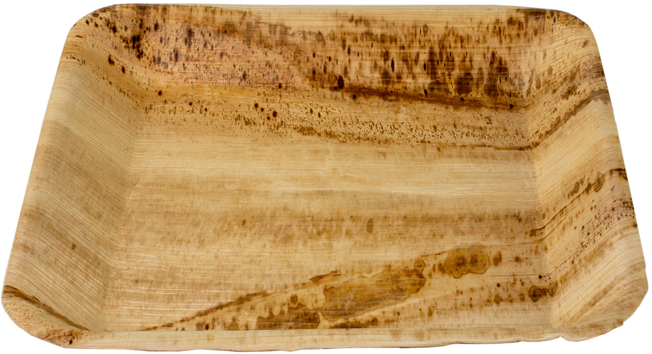 Ejs Teller, Palmblatt, quadratisch – 24 × 24 cm – 25 Stk.