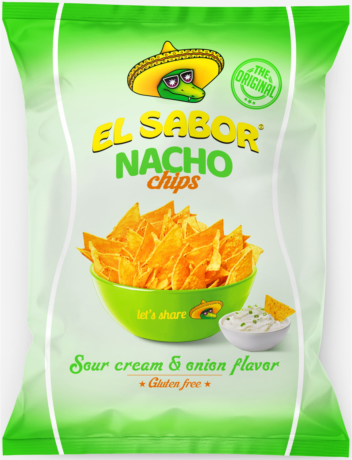 El Sabor Chips – Sour Cream & Onion, glutenfrei – 103 g