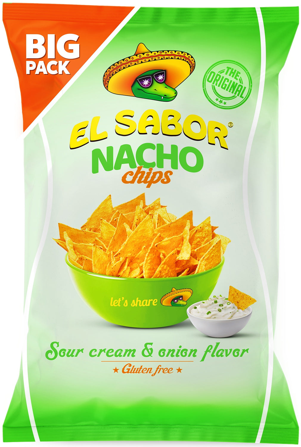 El Sabor Nacho Chips – Sour Cream & Onion, glutenfrei – 211 g