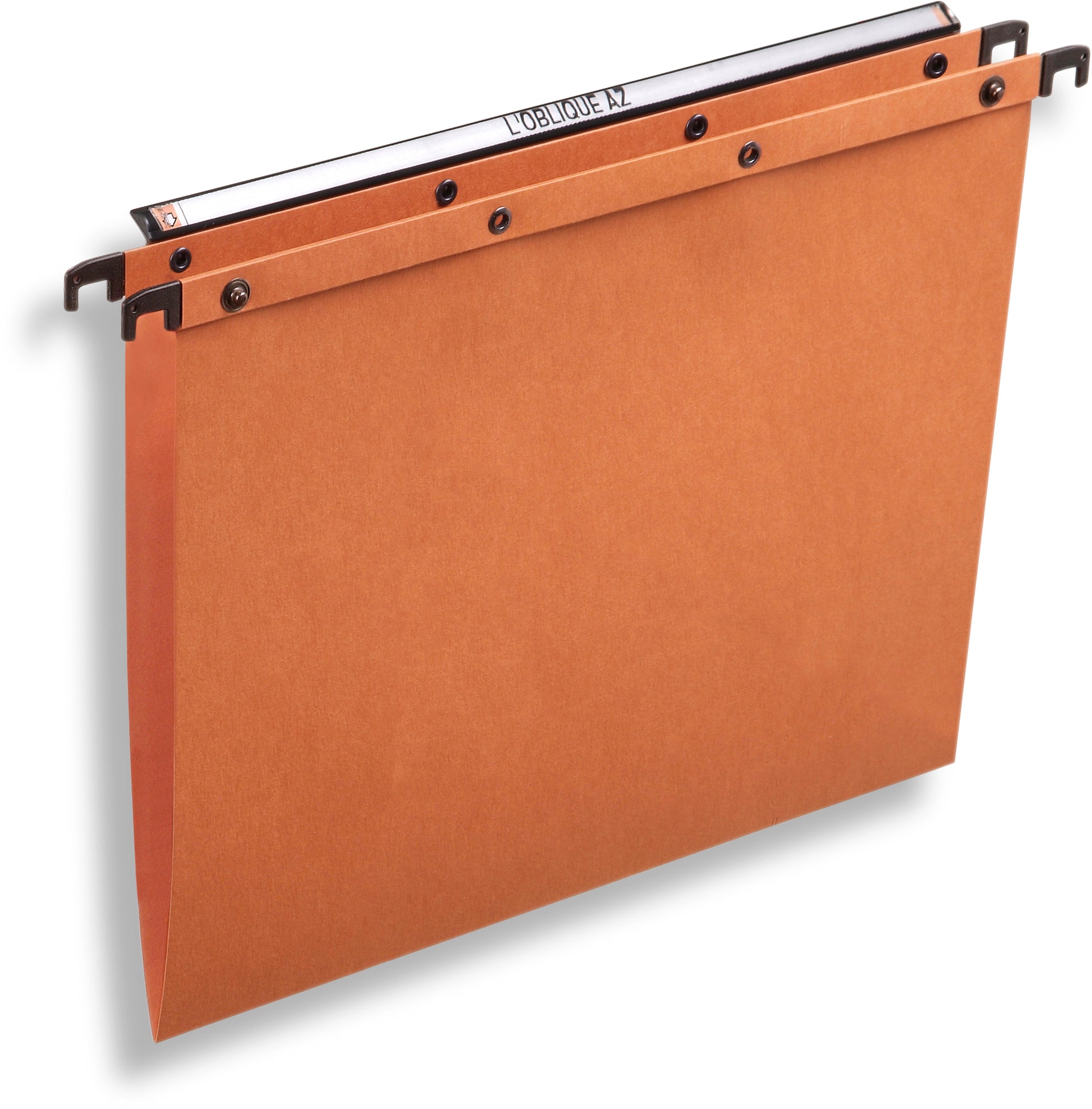 Elba Hängemappe – für A4, Bodenbreite 250 mm, Orange, Karton, inkl. Beschriftungsetikette
