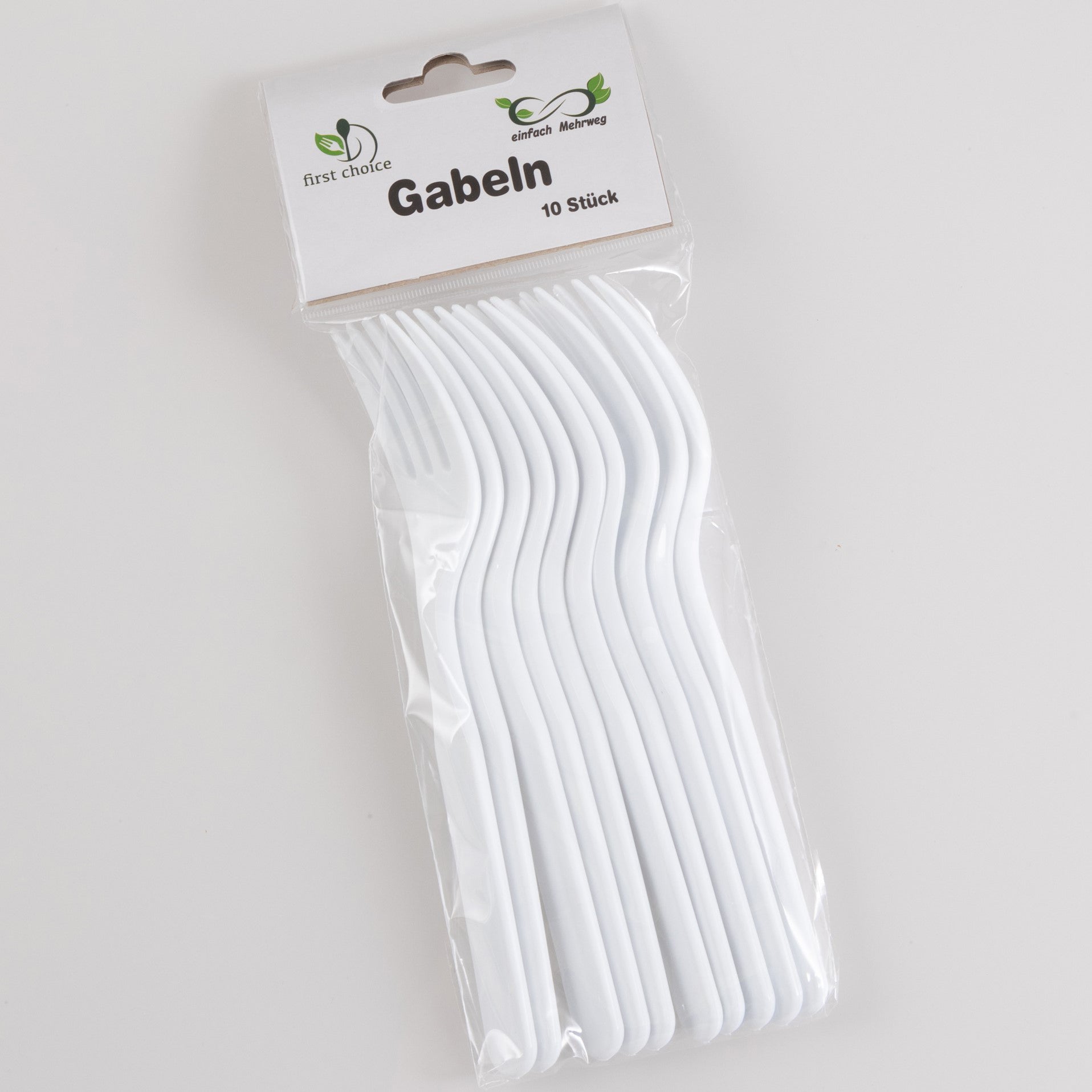 Elco Gabeln – 10 Stk., 25,0 cm, Kunststoff, weiss, Mehrweg, spülmaschinenfest
