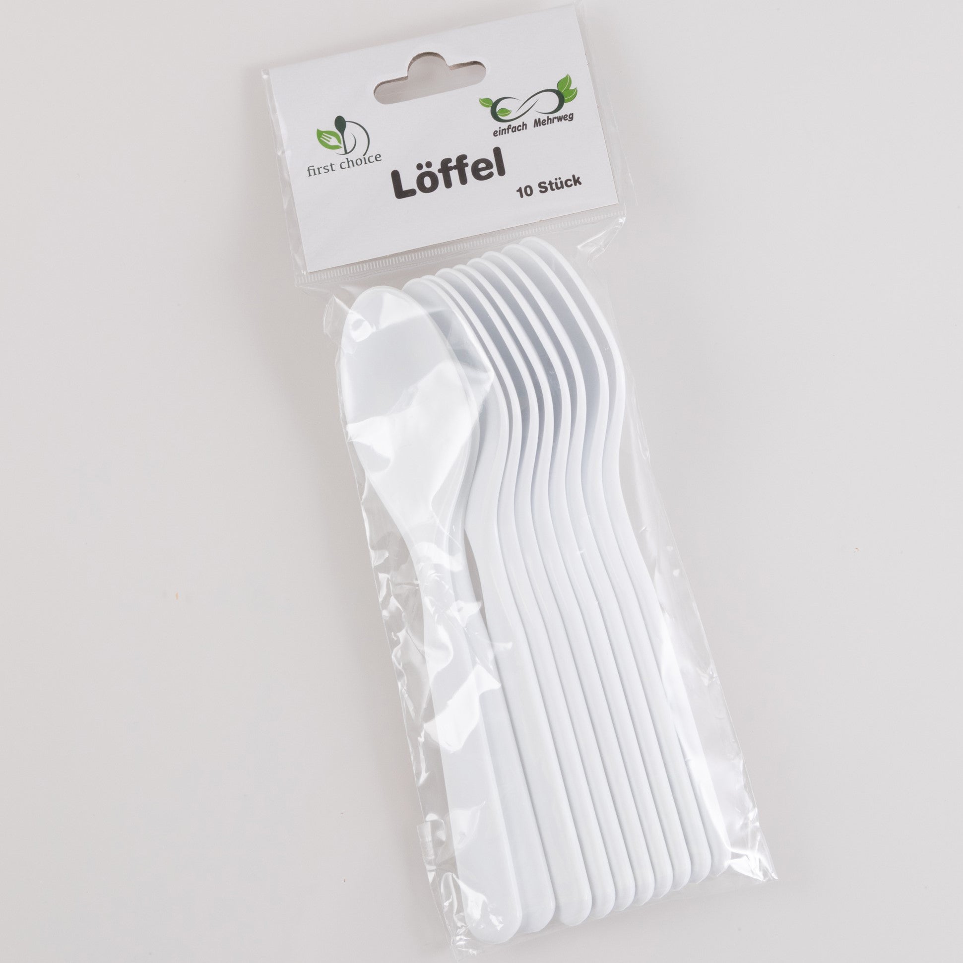 Elco Mehrweg-Löffel – 10 Stk., 26,0 cm, Kunststoff, Weiss, spülmaschinenfest