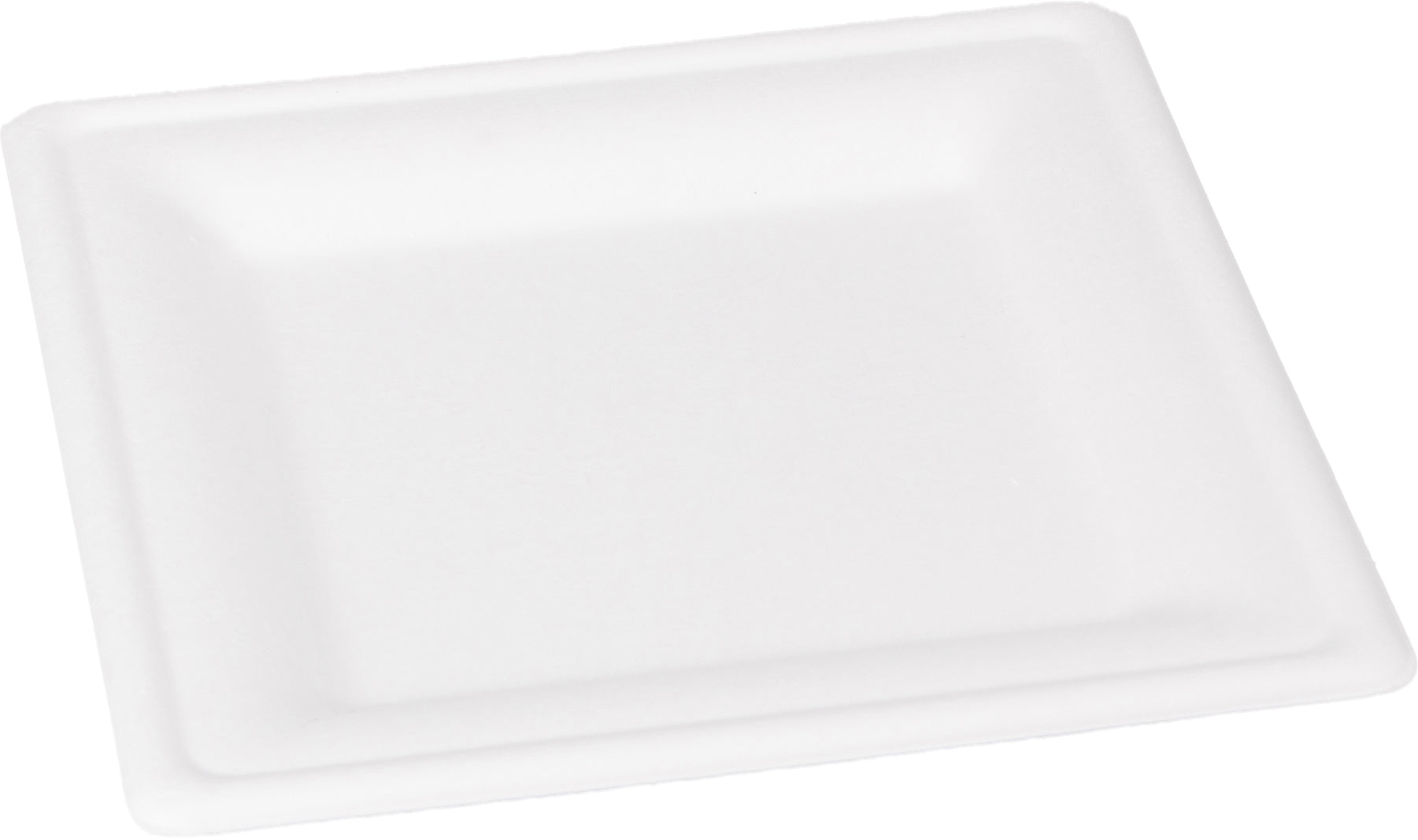 Elco Teller Bagasse (Zuckerrohr), quadratisch – 26,5 × 26,5 cm, weiss – 10 Stk.