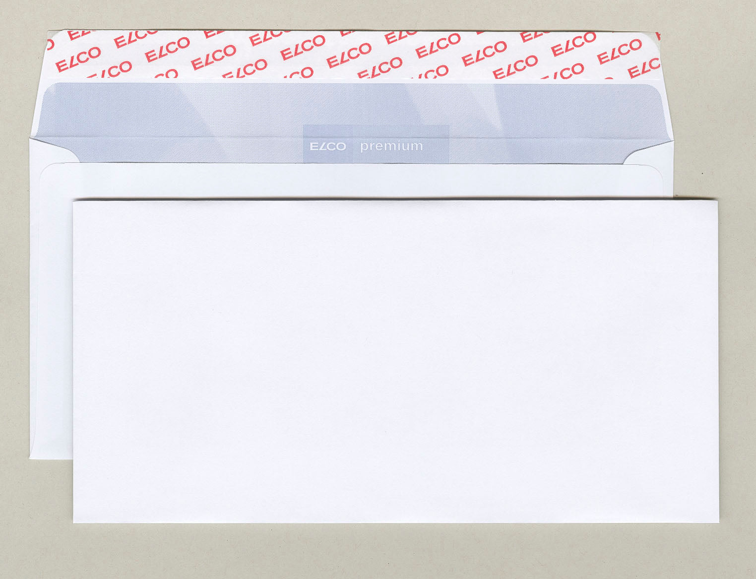 Elco Kuvert 220 × 110 mm, ohne Fenster, weiss, 100 g/m² – 500 Stk.