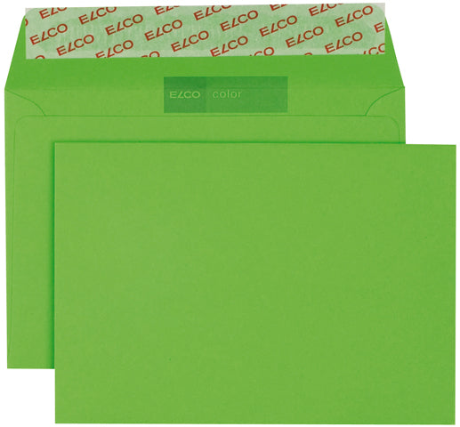 Elco Couvert C6, ohne Fenster, grün, 100 g/m² – 250 Stk.