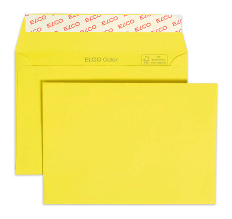 Elco Couvert C6, ohne Fenster, gelb, 100 g/m² – 250 Stk.