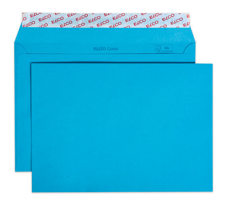 Elco Couvert 257 × 172 mm, ohne Fenster, blau, 100 g/m² – Elco – 250 Stk.