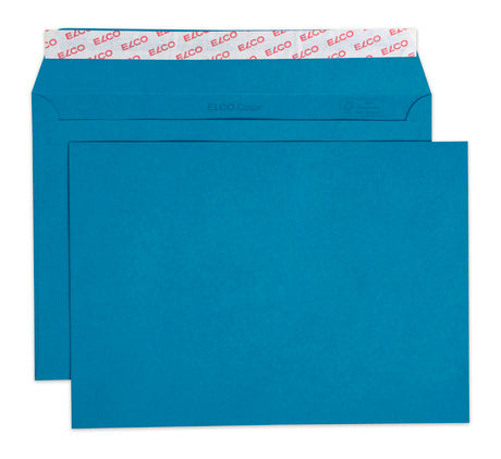 Elco Couvert C5, ohne Fenster, Haftklebung, blau, 100 g/m² – 250 Stk.