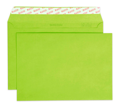 Elco Couvert C5, ohne Fenster, selbstklebend, intensivgrün, 100 g/m² – 250 Stk.