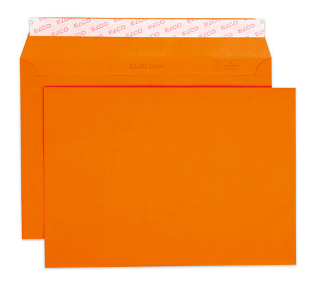 Elco Couvert C5, ohne Fenster, Haftklebung, orange, 100 g/m² – 250 Stk.