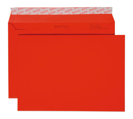 Elco Couvert C5, ohne Fenster, selbstklebend, rot, 100 g/m² – 250 Stk.