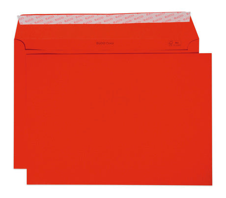 Elco Couvert C4, ohne Fenster, Haftklebung, rot, 120 g/m² – Elco – 200 Stk.