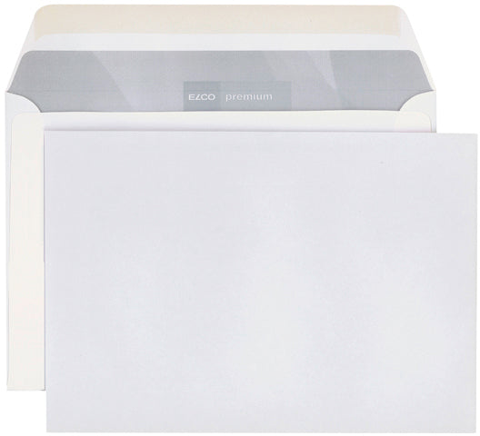 Elco Kuvert 250 × 174 mm, ohne Fenster, Nassklebung, hochweiss, 100 g/m², mit Innendruck – 500 Stk.