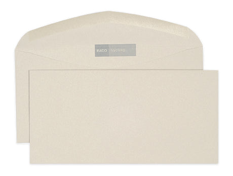 Elco Kuvert C5/6, mit Fenster, Haftklebung, grau, 100 g/m², Recyclingpapier, Pergaminfenster – 500 Stk.