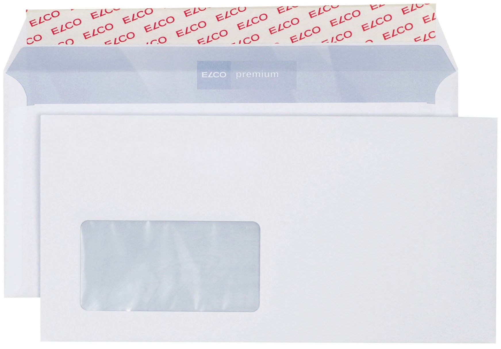 Elco Kuvert C5/6, mit Fenster, Haftklebung, weiss, 100 g/m², mit Innendruck