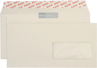 Elco Couvert C5/6, Fenster rechts, Haftklebung, grau, 100 g/m² – 500 Stk.