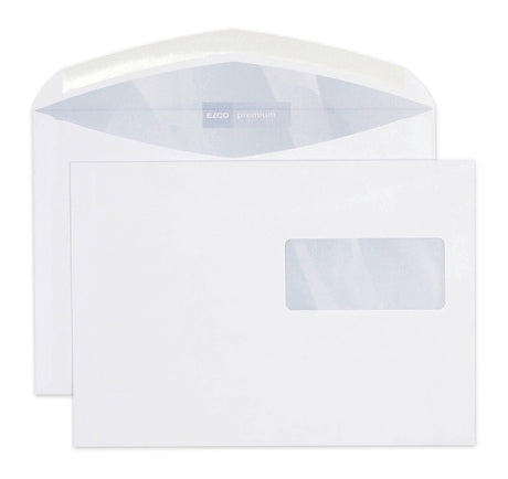 Elco Kuvert C5, mit Fenster, weiss, 100 g/m²