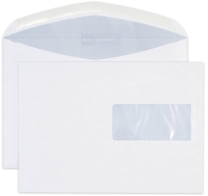 Elco Kuvert C5, mit Fenster, weiss, 100 g/m²