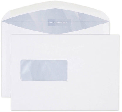 Elco Kuvert C5, mit Fenster, weiss, 100 g/m²