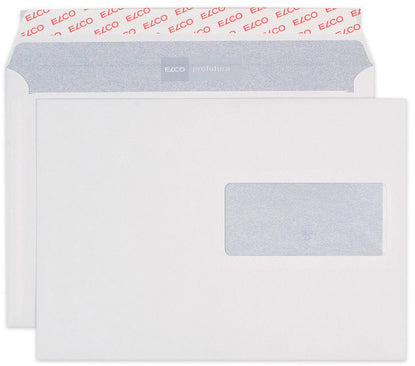 Elco Couvert C5, Fenster rechts, Haftklebung, naturweiss, 100 g/m², mit Innendruck – 500 Stk.