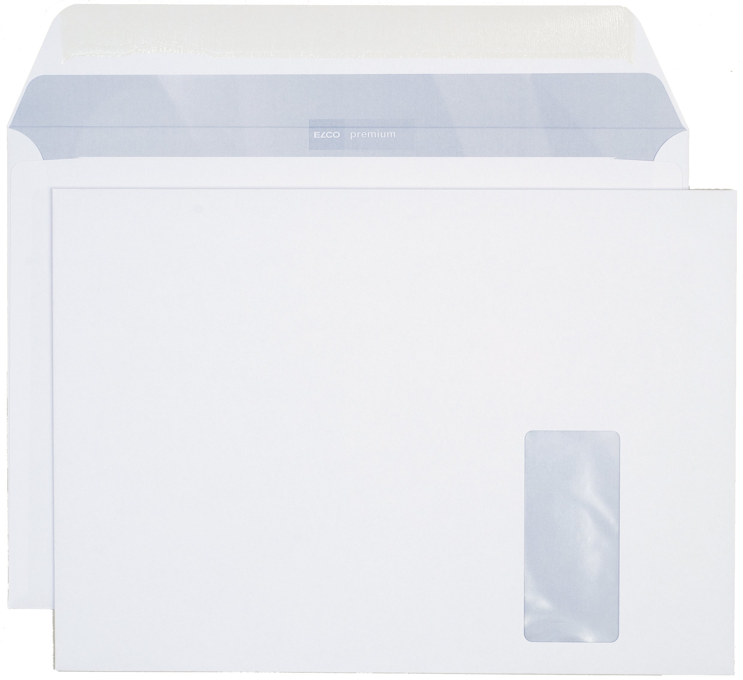 Elco Kuvert C4, mit Fenster, weiss, 120 g/m², Premium – 250 Stk.