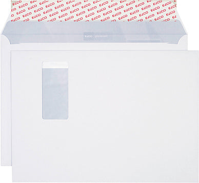 Elco Couvert C4, Fenster rechts, Haftklebung, hochweiss, 120 g/m², mit Innendruck – 250 Stk.