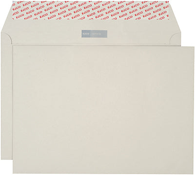 Elco Kuvert B4, ohne Fenster, Haftklebung, grau, 120 g/m², Recyclingpapier