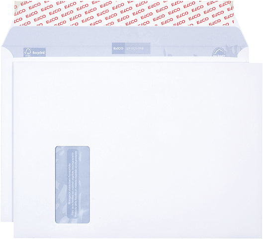 Elco Couvert C4, Fenster links, selbstklebend, weiss, 120 g/m², mit Innendruck – 250 Stk.