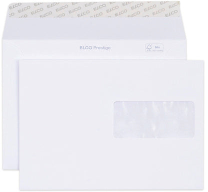 Elco Couvert C5, Fenster rechts, Haftklebung, weiss, 120 g/m² – 250 Stk.