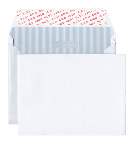 Elco Seitenfaltentasche C5, Selbstklebend, Weiss, 120 g/m², 20 mm Falte, mit Innendruck – 250 Stk.