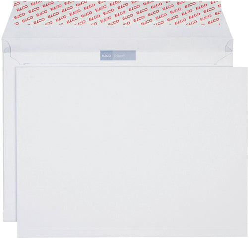 Elco Seitenfaltentasche C4+, ohne Fenster, Haftklebung, Weiss, 120 g/m², 20 mm Falte – 200 Stk.