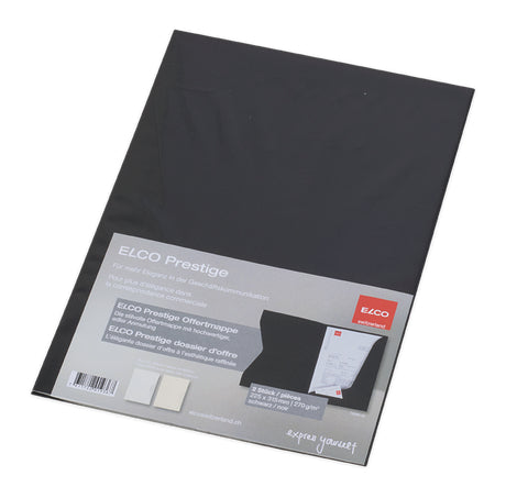 Elco Dokumentenmappe 73689.25, für A4 – schwarz