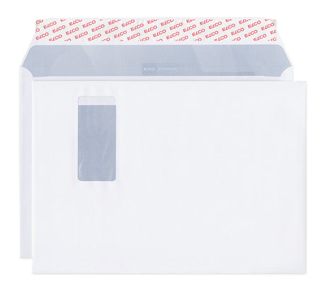 Elco Couvert C4, Fenster rechts, Haftklebung, hochweiss, 120 g/m², mit Innendruck – 50 Stk.